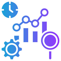 Efficiency Analysis glyph gradient icon