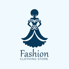 Beauty hand drawn clothing store logo boutique