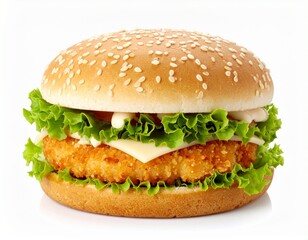 Thai chicken burger with cucumber and sweet chili sauce