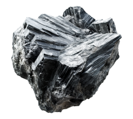 A large rock with a black and white pattern