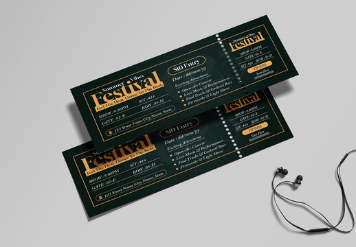 Event Ticket Layout Design For This Summer Season
