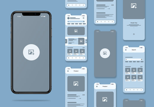 Modern Mobile App Ui UX Wireframe Design