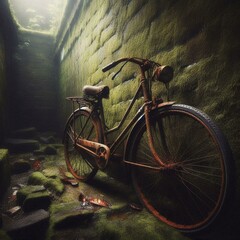 old bicycle in the alley