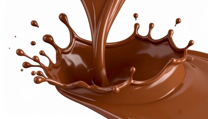 chocolate, milk, splash, drink, beverage, isolated, white, background, liquid, dairy, sweet, brown, food, creamy, fresh, delicious, fluid, motion, dessert, refreshment, ingredient, tasty, splatter, bl