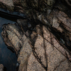 Scars Of Wear On Costal Rocks In Acadia
