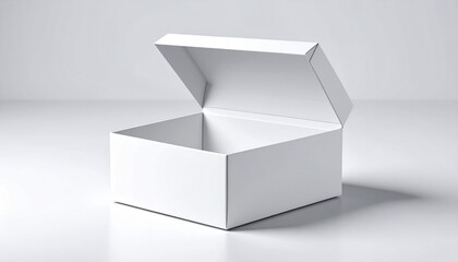 Blank white box mockup for product packaging with drugs or vitamins. In the interior
