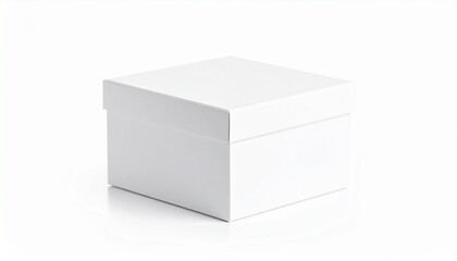 Fototapeta premium blank packaging white cardboard box for product design mock-up isolated on white back 