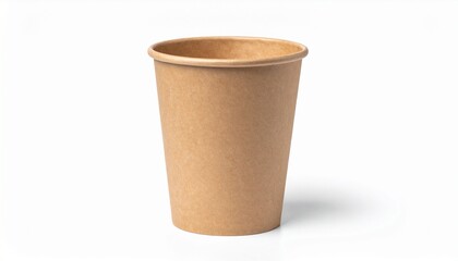 Minimalist Blank Kraft Coffee Cup for Takeaway, paper cup, Take-out coffee cup. Isola