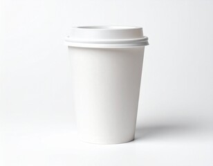 Minimalist Blank Kraft Coffee Cup for Takeaway, paper cup, Take-out coffee cup. Isola