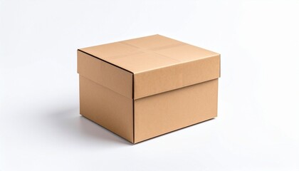 Brown Paper box Cardboard box isolated on white background