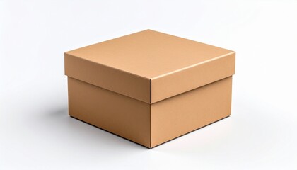 Brown Paper box Cardboard box isolated on white background