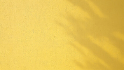 Textured Yellow Wall with Shadow Overlay for Background or Design Element