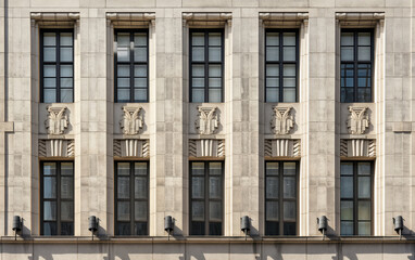 Classic European building facade for World Architecture Day. Urban elegance and symmetry concept.  
