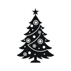 Fototapeta premium Modern Christmas Silhouette Vector Illustration