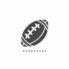 Vector. Rugby ball symbol. Icon symbol design template.