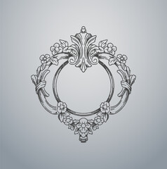 Classic Ornamental Frame with Royal Baroque Motifs