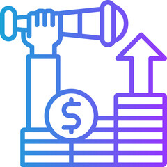Revenue Forecast line gradient icon
