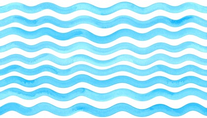 Watercolor Ocean Wave Pattern.