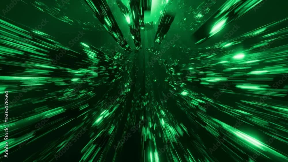 Canvas Prints abstract futuristic space tunnel, 3d technology animation, seamless vj loop, 4k animated background 