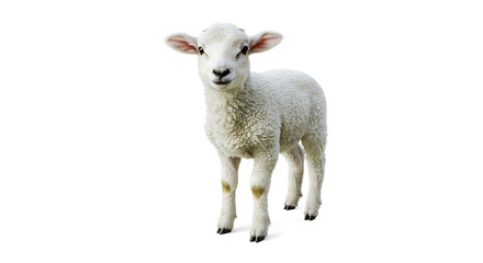 Fototapeta premium Adorable Lamb A Charming White Sheepling Photo