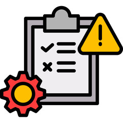 Contingency Planning lineal color icon