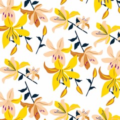 seamless pattern with autumn leaves