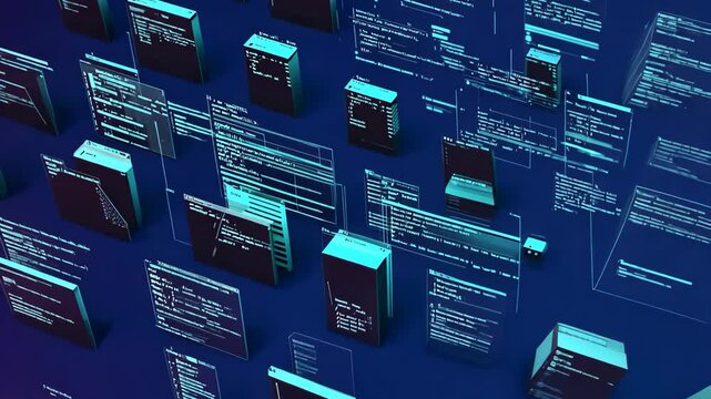 Web design and software application development concept video animation. motion video.