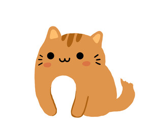 cute cat illustration transparant background - animal elements cat vector