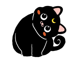 cute cat illustration transparant background - animal elements cat vector