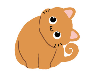 cute cat illustration transparant background - animal elements cat vector