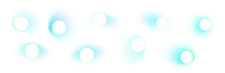 Soft gradient background with abstract blur effect, blue and green color transition, grainy watercolor texture, fluid neon mesh design. Flat vector illustration isolated on white background.