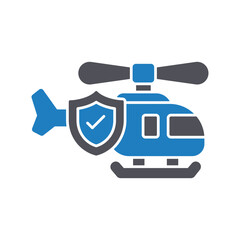 Helicopter insurance :Vector Icon which can easily modify or edit