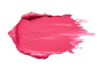 Pink lipstick smear isolated on transparent background