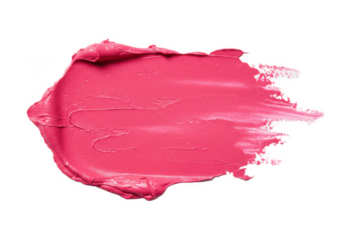 Pink lipstick smear isolated on transparent background