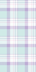 Small pattern check texture, symmetry textile seamless background. Luxurious vector plaid tartan fabric in light and white colors.