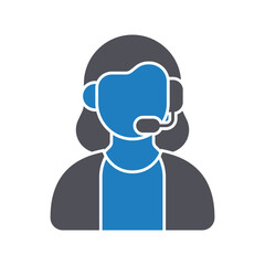 customer assistant :Vector Icon which can easily modify or edit