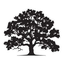 Major Oak Tree SVG Silhouette