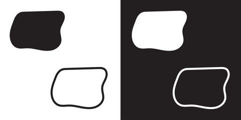 Obraz premium Abstract organic shape round form . Liquid organic blob curve shape figure. round background. Vector illustration. EPS 10/AI