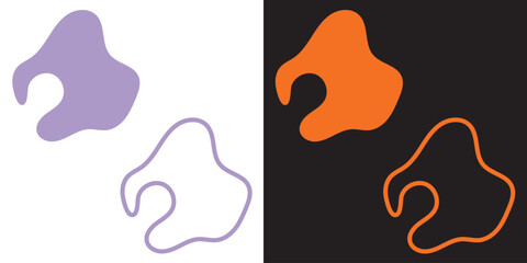 Abstract organic shape round form .  Liquid organic blob curve shape figure. round background. Vector illustration. EPS 10/AI