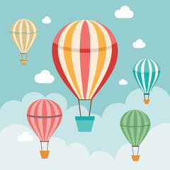 Obraz premium colorful hot air balloon in sky