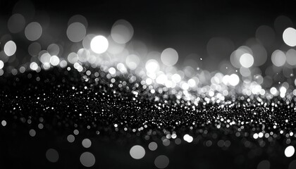 Sparkling Silver Glitter Wave.