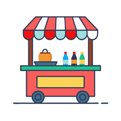Obraz premium A Detailed Look at Mobile Food Carts Exploring Opportunities and Challenges in the Culinary World and Entrepreneurship Landscape