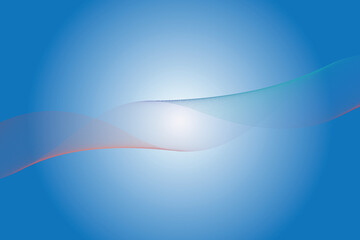 Smooth flowing blue wave background with abstract lines and curves