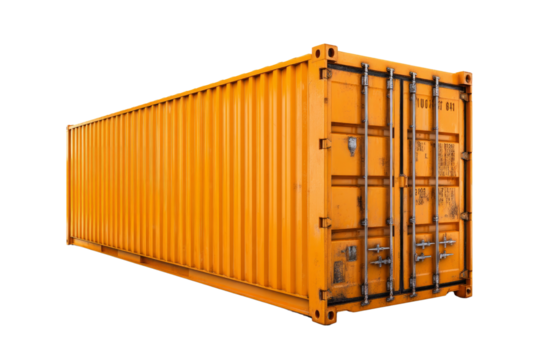 A large orange container with the number 16 on it