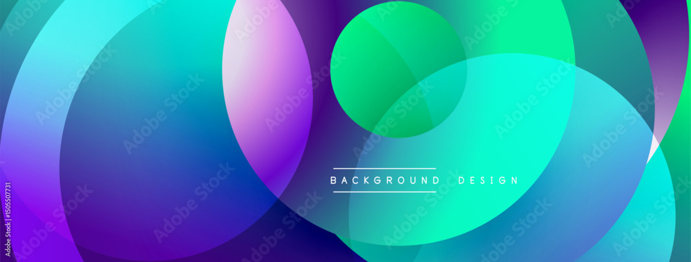 Leinwandbilder abstract vibrant circles overlap creating colorful gradients. modern design suitable for backgrounds