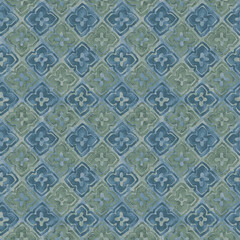 seamless pattern with blue tiles