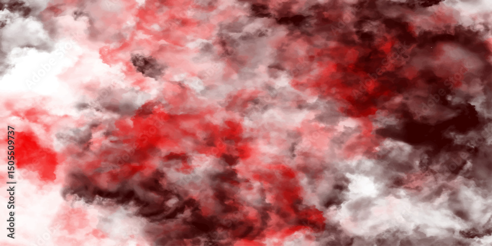 Wall mural abstract artistic background of red and dark tones resembling clouds or smoke with painterly texture