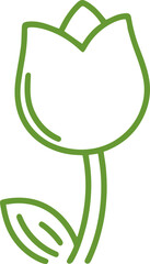 tulip flower icon vector 
