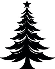 Obraz premium Festive Christmas Tree Vector Illustration with Classic Ornaments and Decorations Perfect for Holiday Cards and Seasonal Designs