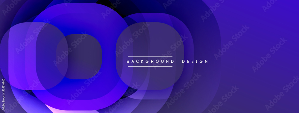 Poster Abstract purple layers create dynamic backdrop. Smooth gradients, overlapping shapes suggest depth, modern aesthetic. Minimal text present.